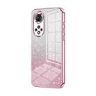 For Honor 50 / Huawei nova 9 Gradient Glitter Powder Electroplated Phone Case(Pink) - 1