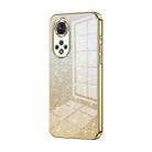 For Honor 50 / Huawei nova 9 Gradient Glitter Powder Electroplated Phone Case(Gold) - 1