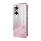 For Honor 50 SE Gradient Glitter Powder Electroplated Phone Case(Pink) - 1
