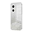 For Honor 50 SE Gradient Glitter Powder Electroplated Phone Case(Transparent) - 1