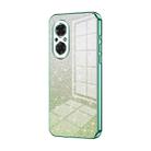 For Honor 50 SE Gradient Glitter Powder Electroplated Phone Case(Green) - 1