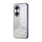 For Honor 60 Gradient Glitter Powder Electroplated Phone Case(Purple) - 1