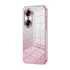 For Honor 60 Gradient Glitter Powder Electroplated Phone Case(Pink) - 1