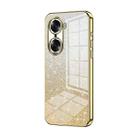 For Honor 60 Gradient Glitter Powder Electroplated Phone Case(Gold) - 1