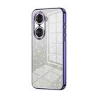 For Honor 60 Pro Gradient Glitter Powder Electroplated Phone Case(Purple) - 1