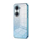 For Honor 60 Pro Gradient Glitter Powder Electroplated Phone Case(Blue) - 1