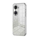 For Honor 60 Pro Gradient Glitter Powder Electroplated Phone Case(Silver) - 1