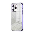 For Honor 60 SE Gradient Glitter Powder Electroplated Phone Case(Purple) - 1