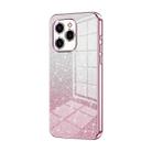 For Honor 60 SE Gradient Glitter Powder Electroplated Phone Case(Pink) - 1