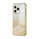 For Honor 60 SE Gradient Glitter Powder Electroplated Phone Case(Gold) - 1