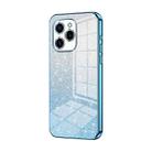 For Honor 60 SE Gradient Glitter Powder Electroplated Phone Case(Blue) - 1