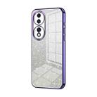 For Honor 70 Gradient Glitter Powder Electroplated Phone Case(Purple) - 1