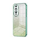 For Honor 70 Gradient Glitter Powder Electroplated Phone Case(Green) - 1