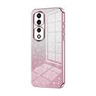 For Honor 70 Pro / 70 Pro+ Gradient Glitter Powder Electroplated Phone Case(Pink) - 1