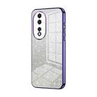 For Honor 80 Gradient Glitter Powder Electroplated Phone Case(Purple) - 1