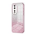 For Honor 80 Gradient Glitter Powder Electroplated Phone Case(Pink) - 1