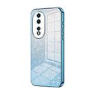 For Honor 80 Gradient Glitter Powder Electroplated Phone Case(Blue) - 1