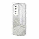 For Honor 80 Gradient Glitter Powder Electroplated Phone Case(Transparent) - 1