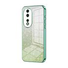 For Honor 80 Gradient Glitter Powder Electroplated Phone Case(Green) - 1