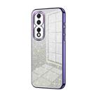 For Honor 80 Pro Gradient Glitter Powder Electroplated Phone Case(Purple) - 1