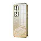 For Honor 80 Pro Gradient Glitter Powder Electroplated Phone Case(Gold) - 1