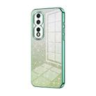 For Honor 80 Pro Gradient Glitter Powder Electroplated Phone Case(Green) - 1