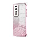 For Honor 80 GT Gradient Glitter Powder Electroplated Phone Case(Pink) - 1