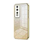 For Honor 80 GT Gradient Glitter Powder Electroplated Phone Case(Gold) - 1