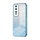 For Honor 80 GT Gradient Glitter Powder Electroplated Phone Case(Blue) - 1