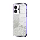 For Honor 80 SE Gradient Glitter Powder Electroplated Phone Case(Purple) - 1