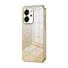 For Honor 80 SE Gradient Glitter Powder Electroplated Phone Case(Gold) - 1