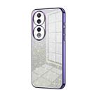 For Honor 90 Gradient Glitter Powder Electroplated Phone Case(Purple) - 1