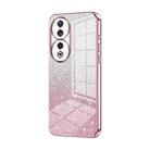 For Honor 90 Gradient Glitter Powder Electroplated Phone Case(Pink) - 1