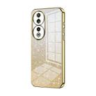 For Honor 90 Gradient Glitter Powder Electroplated Phone Case(Gold) - 1