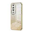 For Honor 90 Pro Gradient Glitter Powder Electroplated Phone Case(Gold) - 1