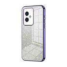 For Honor 100 Gradient Glitter Powder Electroplated Phone Case(Purple) - 1