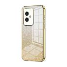 For Honor 100 Gradient Glitter Powder Electroplated Phone Case(Gold) - 1