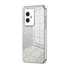 For Honor 100 Gradient Glitter Powder Electroplated Phone Case(Silver) - 1