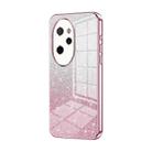 For Honor 100 Pro Gradient Glitter Powder Electroplated Phone Case(Pink) - 1