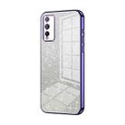 For Honor Play 4T Pro Gradient Glitter Powder Electroplated Phone Case(Purple) - 1