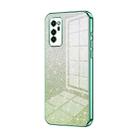 For Honor V30 Gradient Glitter Powder Electroplated Phone Case(Green) - 1