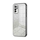 For Honor V30 Gradient Glitter Powder Electroplated Phone Case(Black) - 1