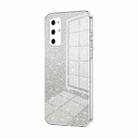 For Honor V30 Pro Gradient Glitter Powder Electroplated Phone Case(Transparent) - 1