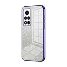 For Honor V40 Gradient Glitter Powder Electroplated Phone Case(Purple) - 1