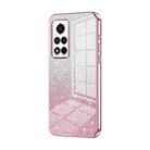 For Honor V40 Gradient Glitter Powder Electroplated Phone Case(Pink) - 1