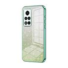 For Honor V40 Gradient Glitter Powder Electroplated Phone Case(Green) - 1