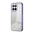 For Honor X8 5G / X6 / X6s Gradient Glitter Powder Electroplated Phone Case(Purple) - 1