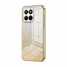 For Honor X8 5G / X6 / X6s Gradient Glitter Powder Electroplated Phone Case(Gold) - 1