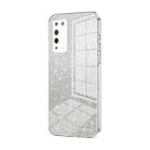 For Honor X10 Gradient Glitter Powder Electroplated Phone Case(Transparent) - 1