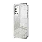 For Honor X10 Gradient Glitter Powder Electroplated Phone Case(Silver) - 1